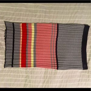 S Multicolor ribbed midi skirt